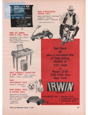Irwin Toys and Novelties (1967-03) preview