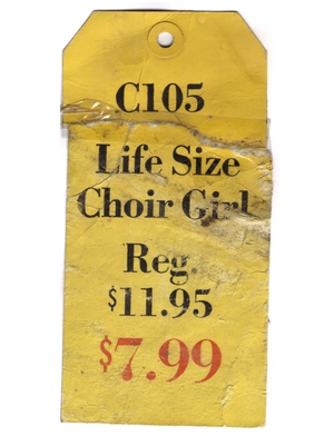 Poloron Products Life Size Choir Girl Tag #C105 preview