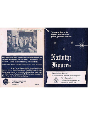 Poloron Products Nativity Set Tag & Instructions (1964) preview