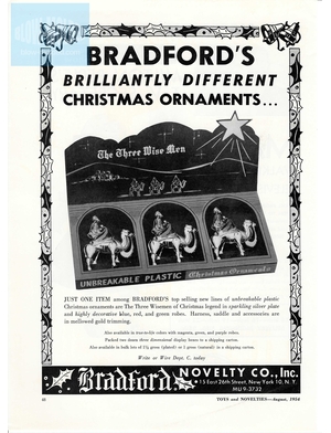 Bradford Novelty Toys and Novelties (1954-08) preview