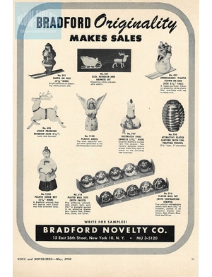 Bradford Novelty Toys and Novelties (1950-05) preview