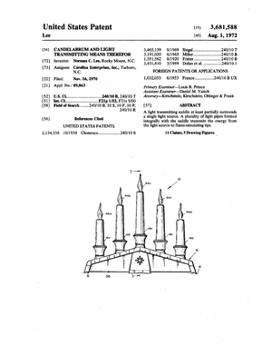 Empire Candelabrum and Light Transmitting Means Therefor Patent #3681588.pdf preview