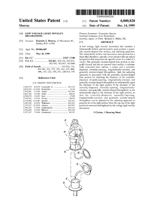 Empire Low Voltage Light Novelty Decorations Patent #6000820.pdf preview