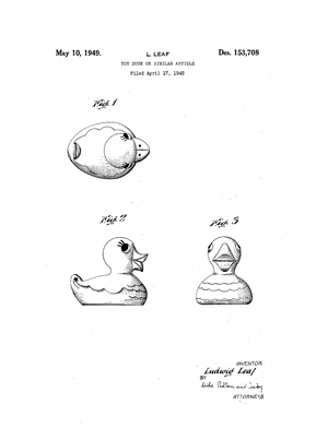 Empire Toy Duck Patent #D153708.pdf preview