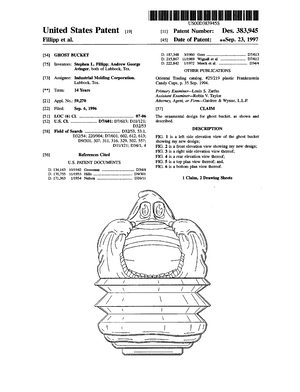 Gary Products Group Ghost Bucket Patent #D383945.pdf preview
