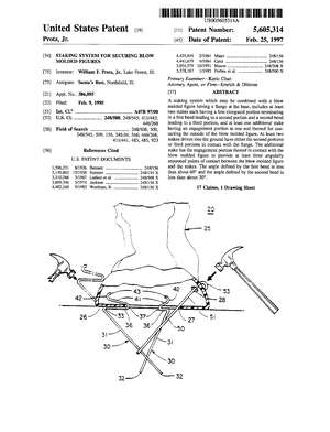 Santa's Best Staking System for Securing Blow Molded Figures Patent #5605314.pdf preview