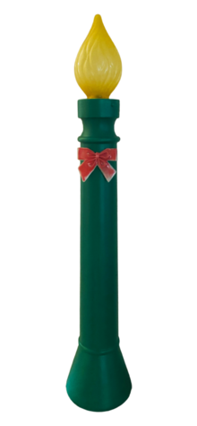 Green Candle with Bow photo
