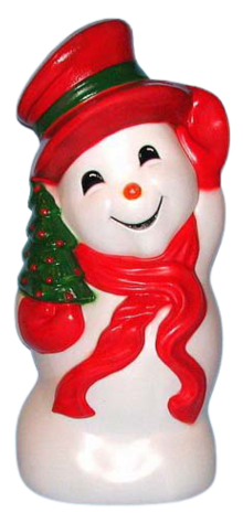Snowman w/Christmas Tree photo