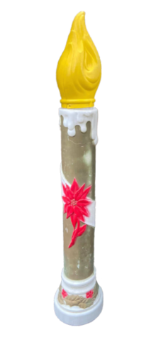 Poinsetta Candle-Gold photo