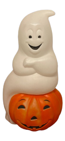 Ghost on Pumpkin photo