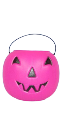 Pink Big Jack Pumpkin Pail With Handle photo