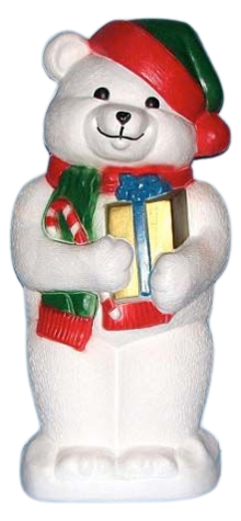 White Teddy Bear With Presents photo