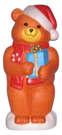 Brown Teddy Bear With Presents photo