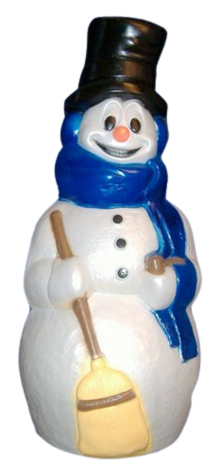 Snowman With Broom photo