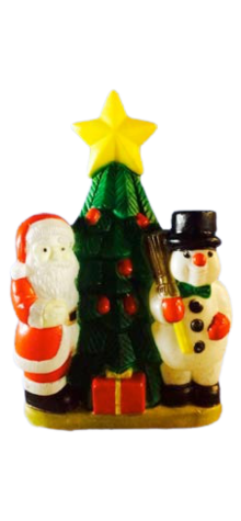 Santa & Snowman With Christmas Tree photo