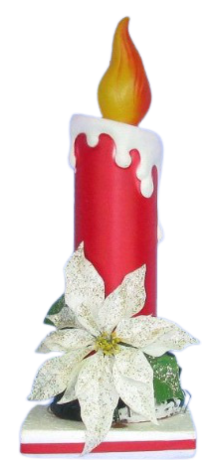 Candle with Holly Base photo