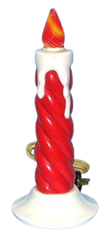 Red Rope Twist Translucent Plastic Candle photo