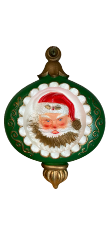 Santa Face-Decorated Ball Plaque photo