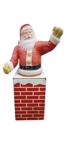 Santa In Chimney photo