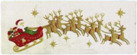Poloron Products 13 ¼"H x 30"W Santa with Sled and Eight Reindeer Plaque #C71 preview