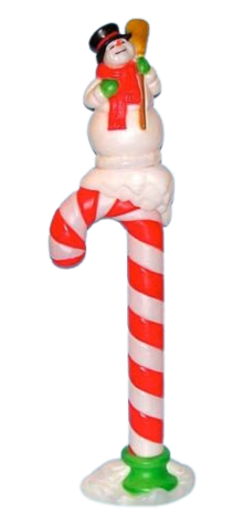Snowman on Candy Cane photo