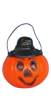 Pumpkin Candy Container w/ Hat photo