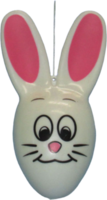 Sun Hill Industries 5 ¼"H x 3"W Fill or Hang Bunny Egg (White Edition) #C633 preview