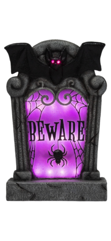 "Beware" with Bat Tombstone photo