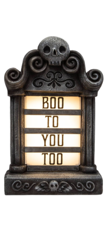 Tombstone "Boo to You Too" photo