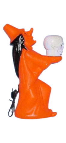 Lite-Up Witch with Skull photo