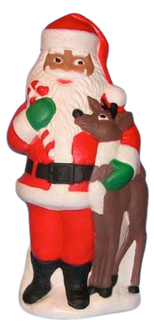 Santa With Reindeer photo