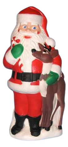 Santa with Reindeer photo