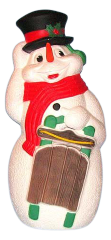 Snowman with Sled photo