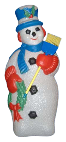 Snowman With Broom photo