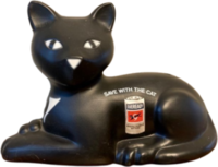 Union Carbide 5 ⅜"H x 8 ⅜"W Eveready Black Cat Bank preview
