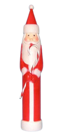 Santa Candle with Cane photo