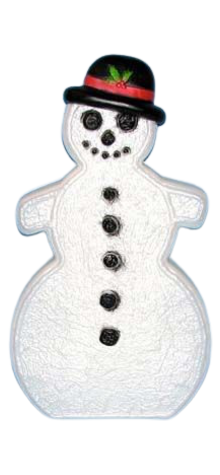Snowman With Black Hat photo