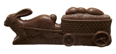 Brown Chocolate Rabbit and Cart photo