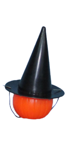 Masked Pumpkin w/ Witch Hat photo